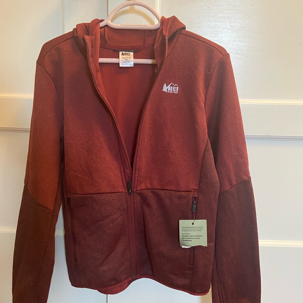 REI fleece Jacket with Hood